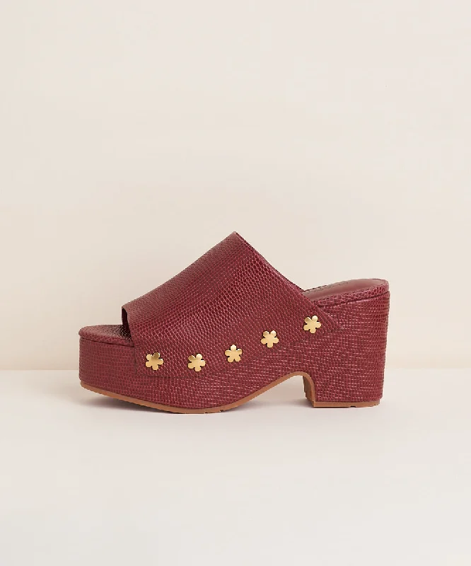 Ellery Platform Sandal | Merlot