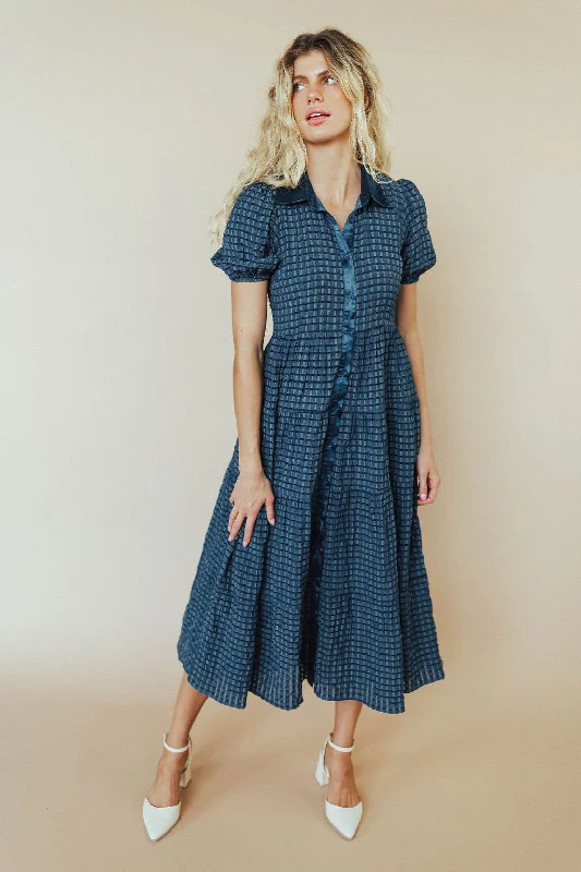 Bordeaux Plaid Midi