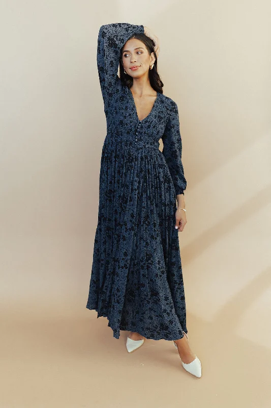 Meet Me At Midnight Maxi in Navy