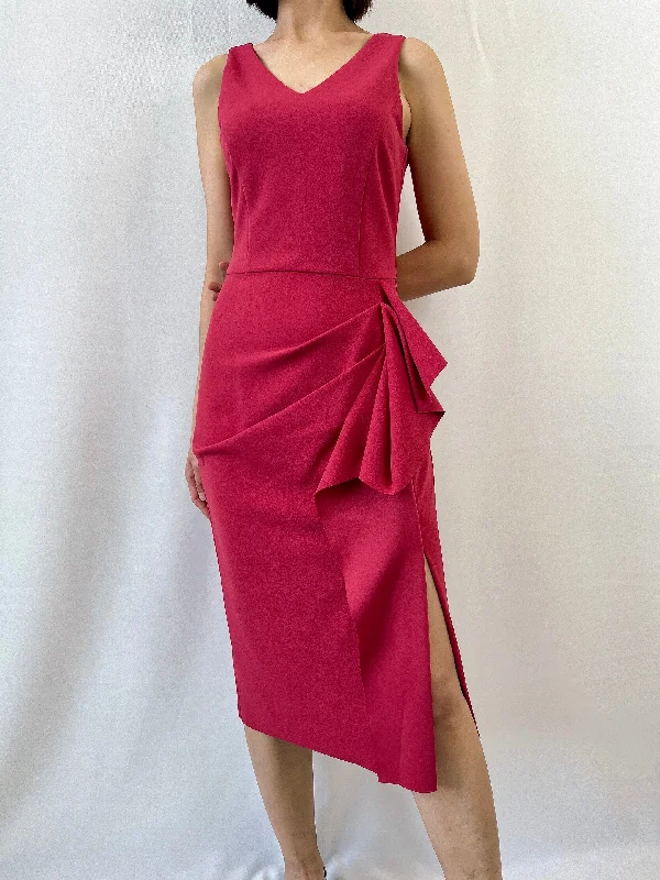 Jewel Ruffle Dress in Rose