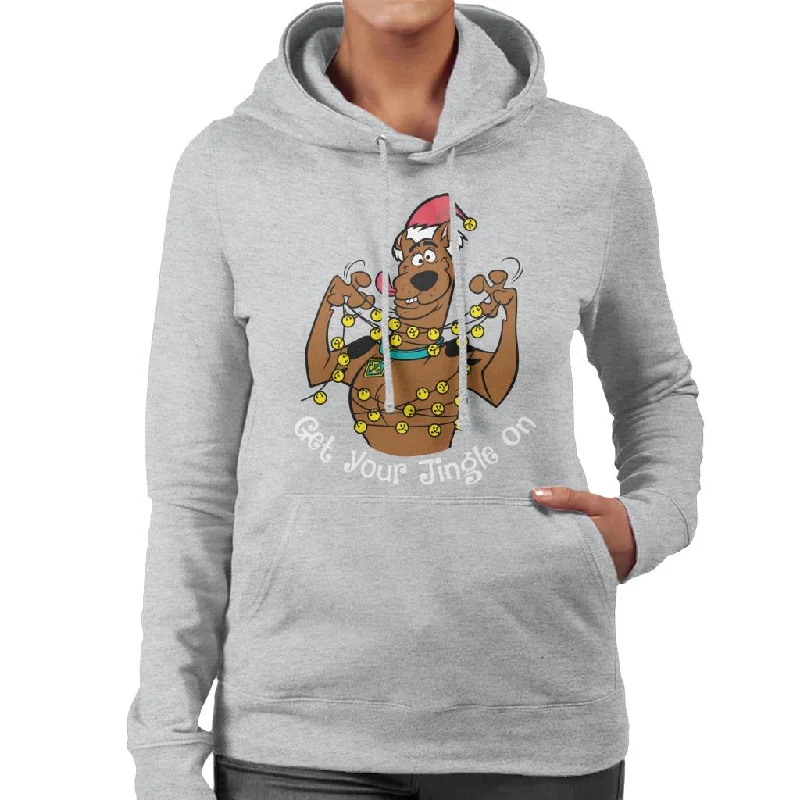 Scooby Doo Christmas Tangled In Lights Women's Hooded Sweatshirt