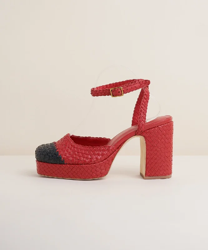 Penelope Woven Platform Heel | Kiss Black