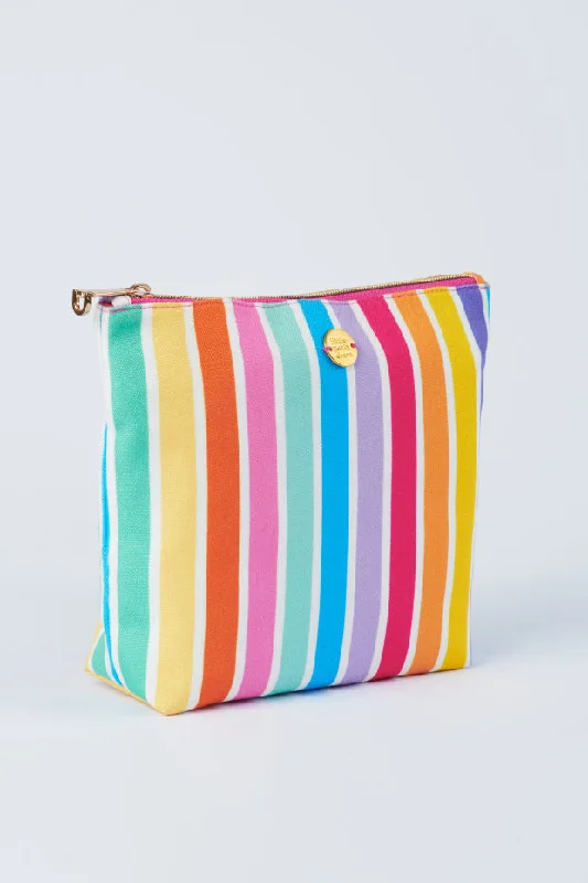 Janis LPD Coloured Stripe Makeup Pouch