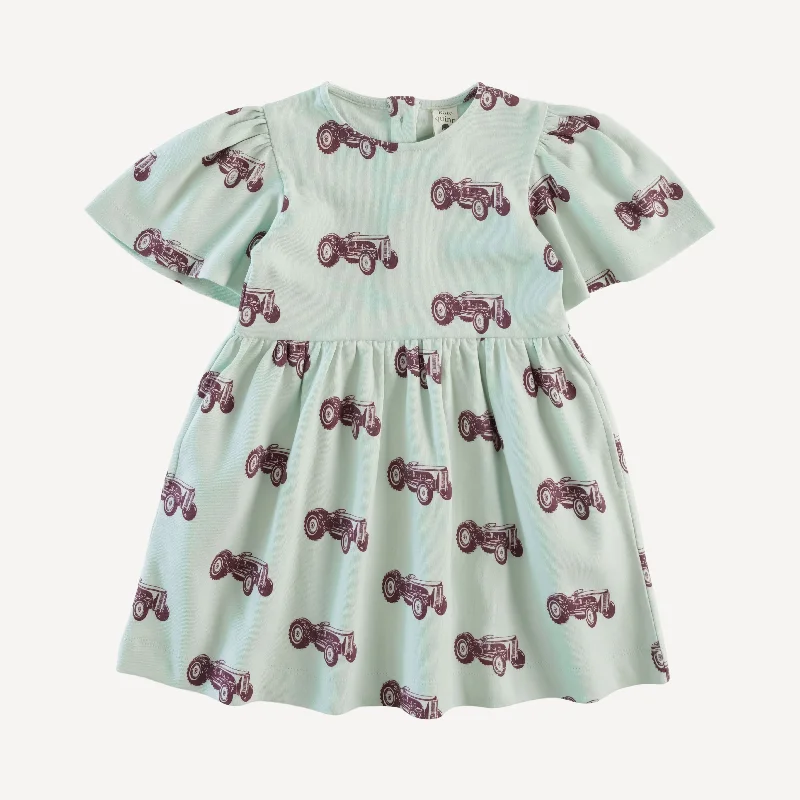 bell sleeve dress | wild ginger tractor | organic cotton interlock