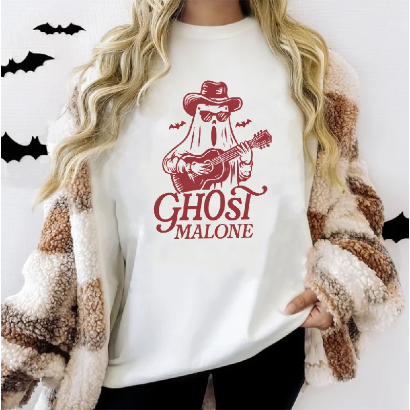 Ghost Malone Halloween White Sweatshirt