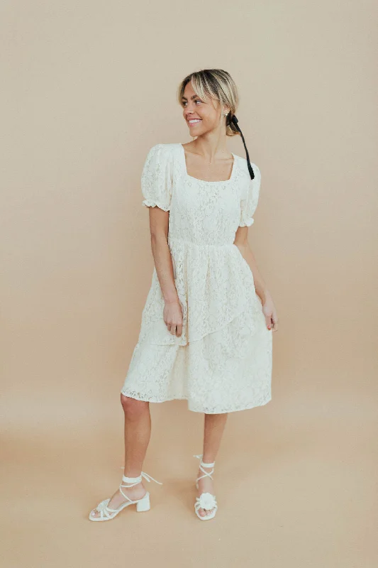 *Chloe Lace Dress in Cream FINAL SALE