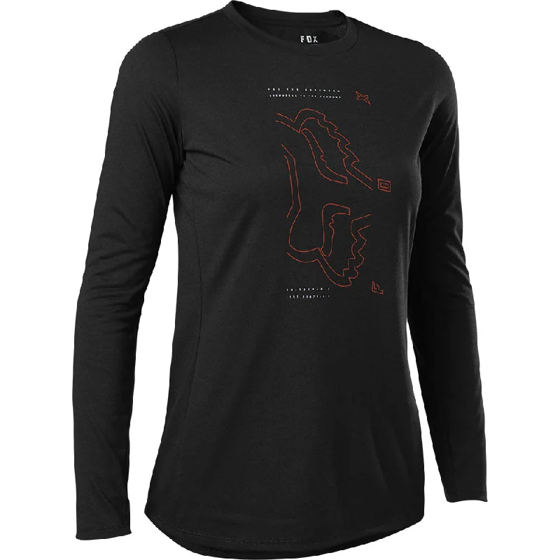 Fox Women's Ranger Dri-Release LS MTB Jersey (Black)