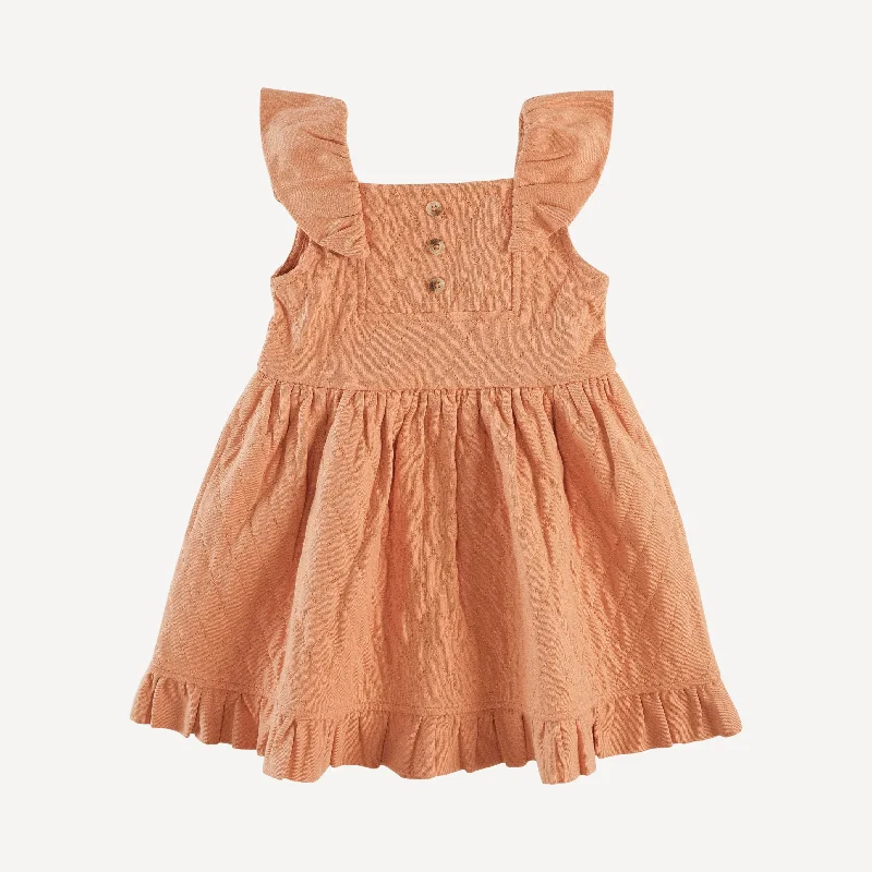 quilted party dress | pheasant | organic cotton jersey