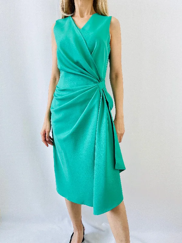 Novel Drape Dress in Jade