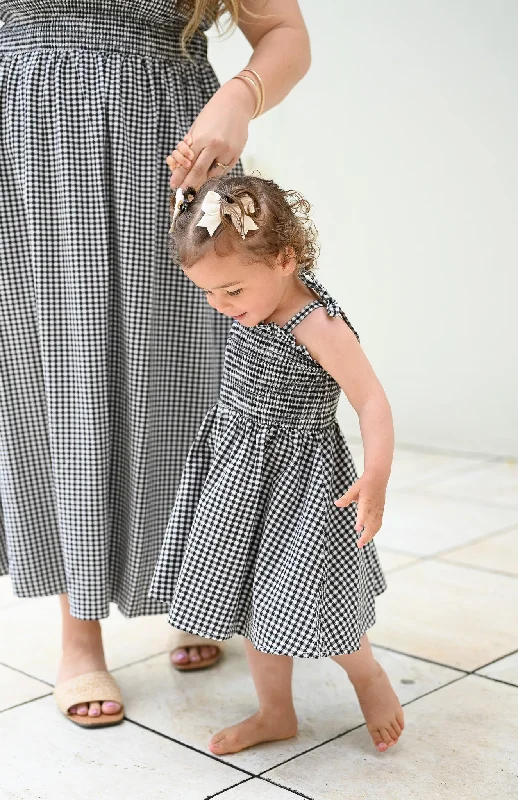 Aella Dress - MINI - Black Gingham