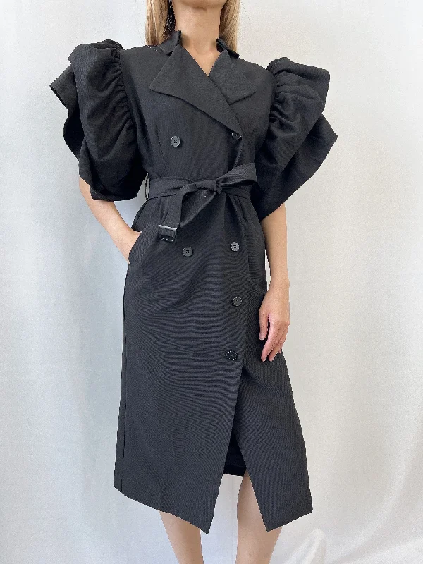 Boss Trench Dress in Black