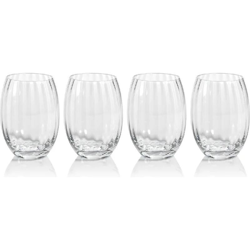 Malden Optic Stemless All-Purpose Glasses, Set of 4