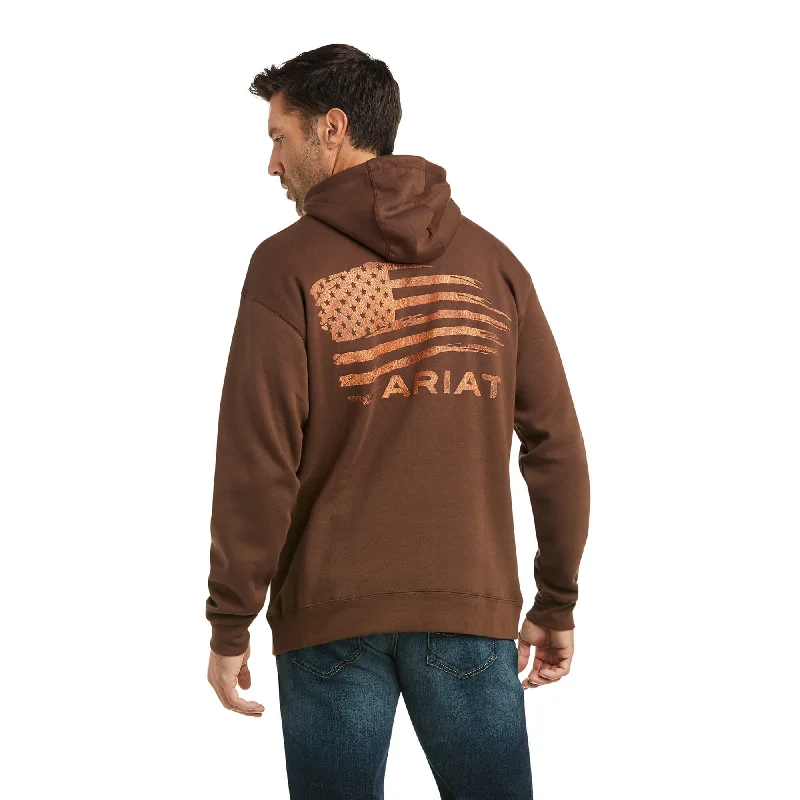 Ariat® Men's Patriot 2.0 Dark Brown Hoodie 10037270