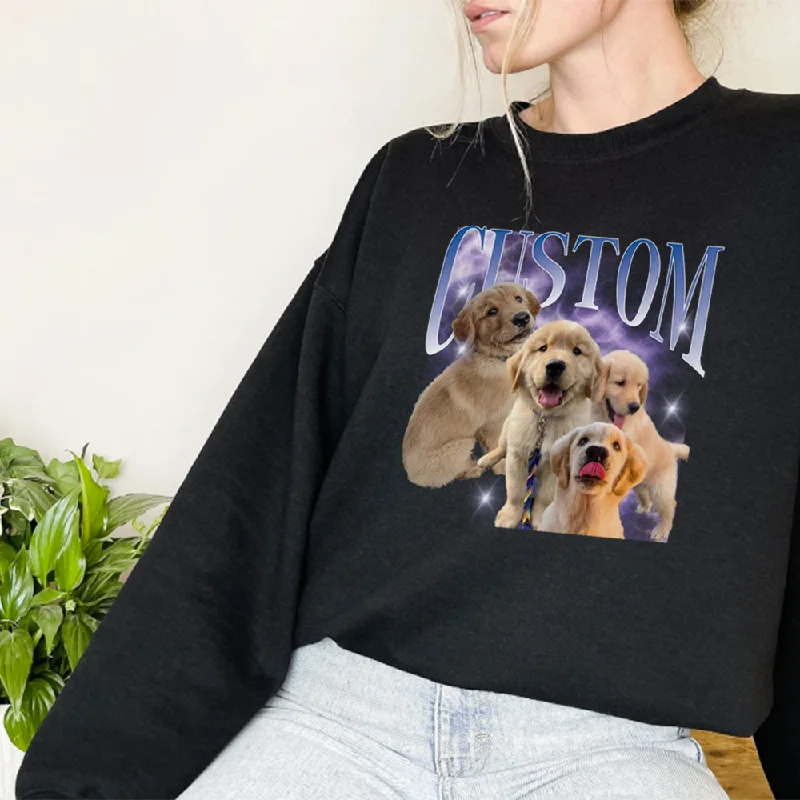 Customise Pet vintage Black Sweatshirt