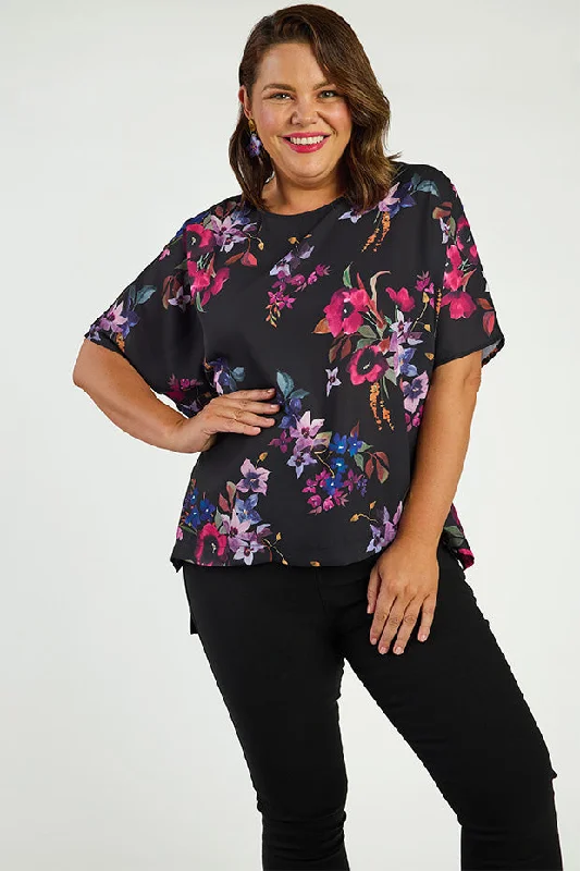 Serena Night Flower Top