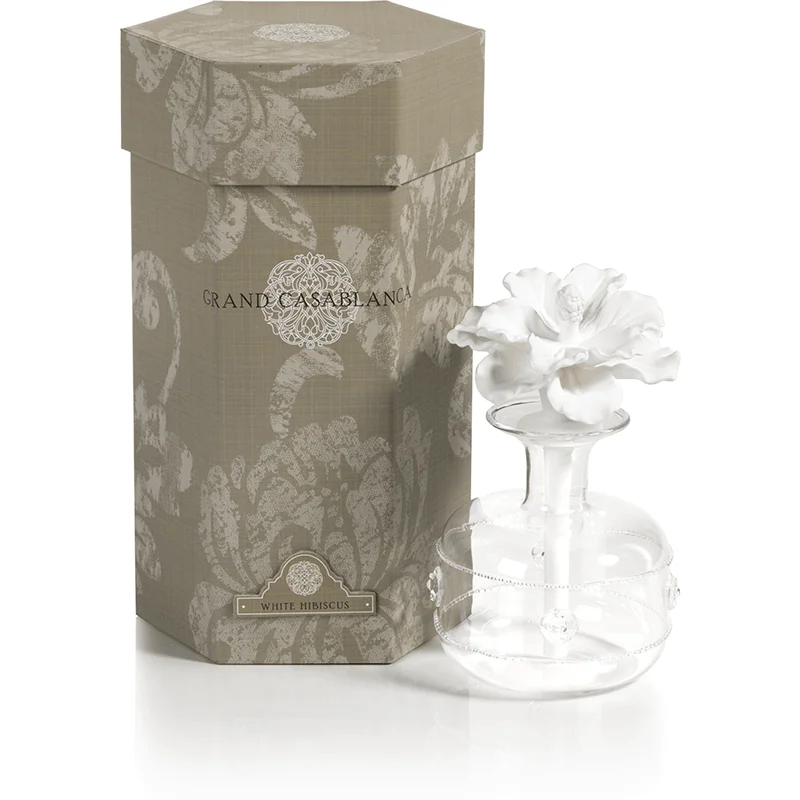 Grand Casablanca Porcelain Diffuser, White Hibiscus