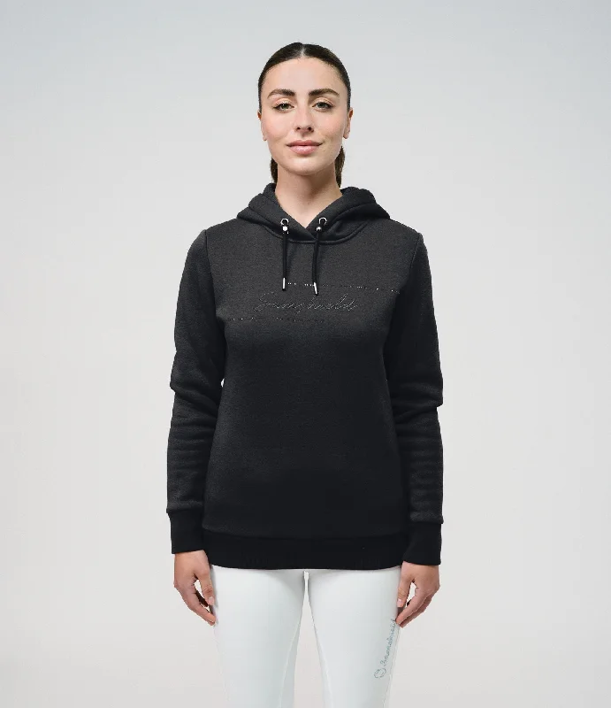 Bonnie Hoodie Sweatshirt -  Black Tone On Tone