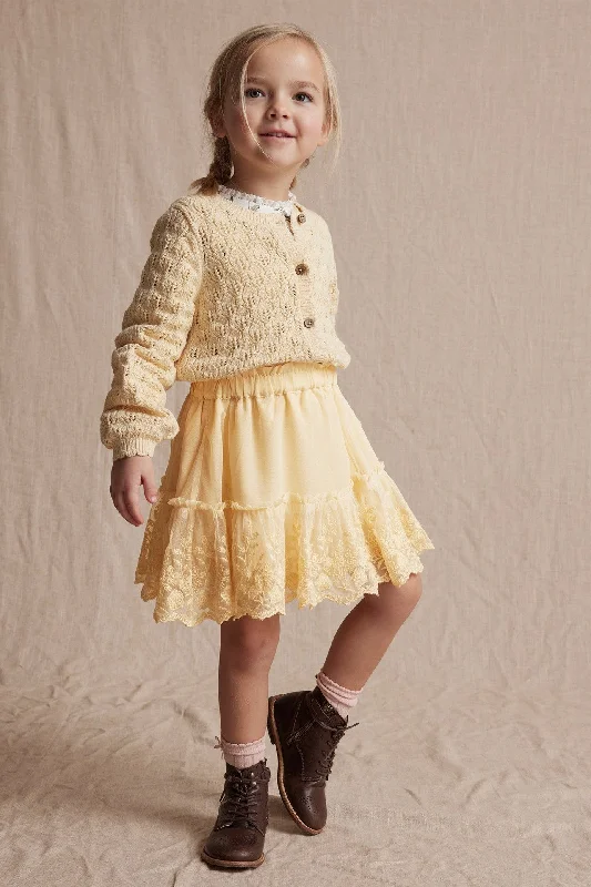 Kids' yellow mesh skirt