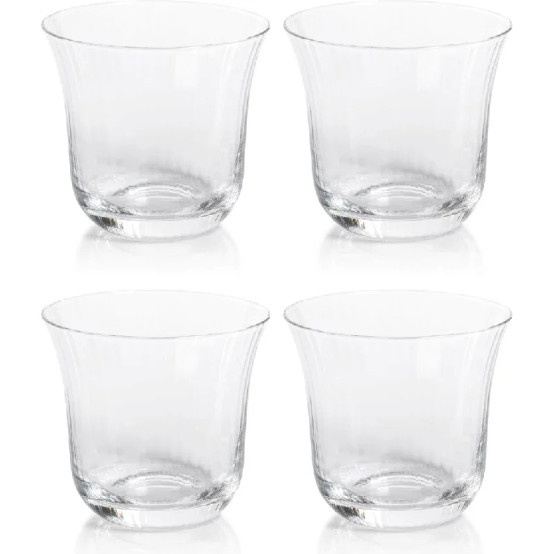 Kenley Clear Optic Tumbler Glasses, Set of 4