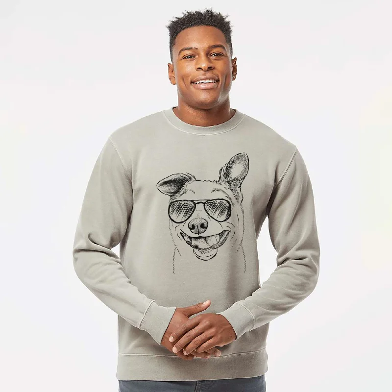 Aviator Mortimer the Mixed Breed - Unisex Pigment Dyed Crew Sweatshirt