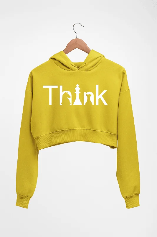 Chess Think Crop HOODIE FOR WOMEN