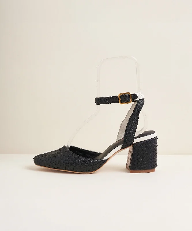 Toni Classy Woven Block Heel | Tux