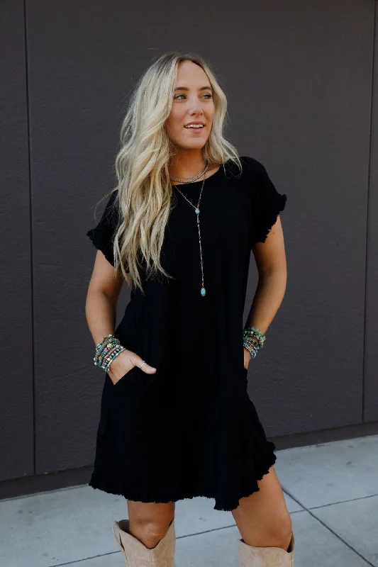 Around The World Dress - Black