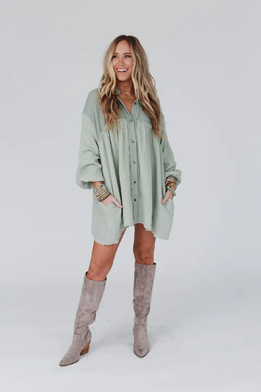 Sunday Kind Of Love Dress - Sage