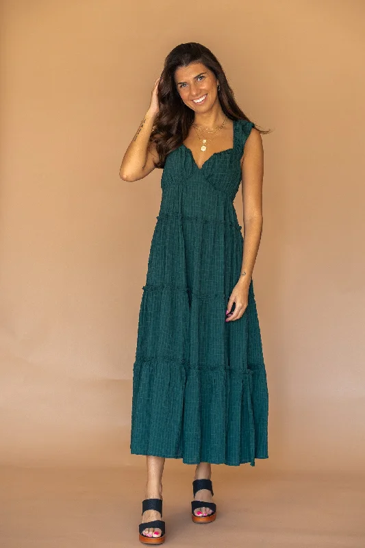 Hayes Ruffle Sweetheart Maxi Dress