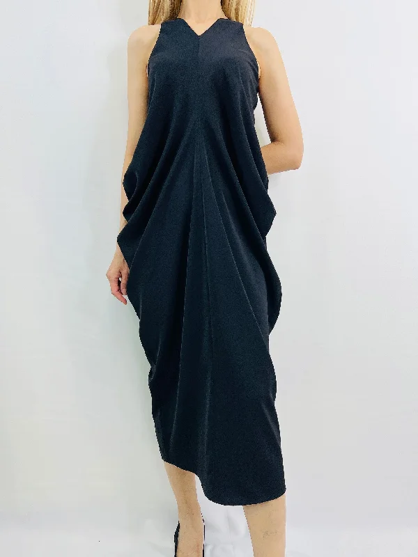 Ditty Drape Dress in Black