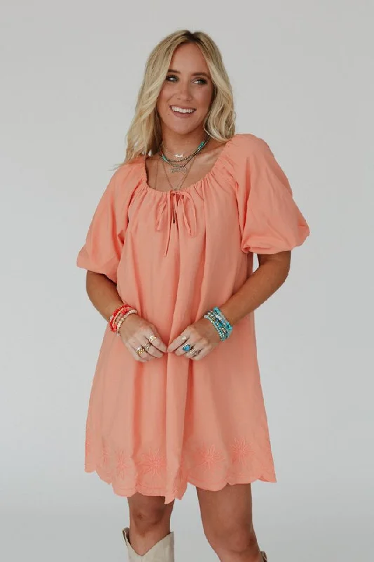 Moonlit Orchid Dress - Apricot