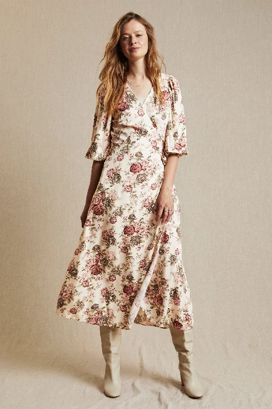 Womens floral side tie dress