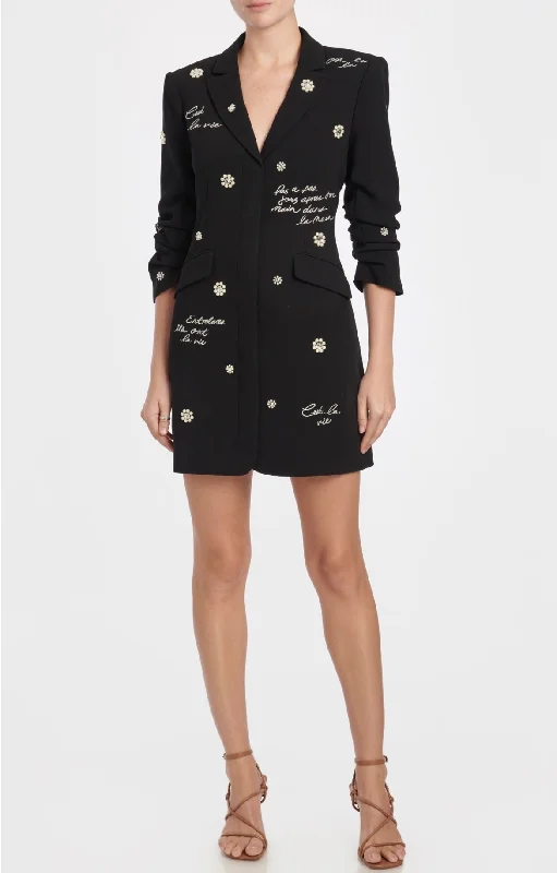 Pearl Ditsy Flower Embellished Joel Dress