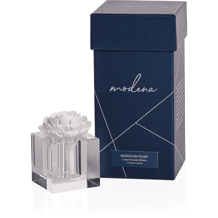 Modena Small Porcelain Diffuser, Moroccan Peony