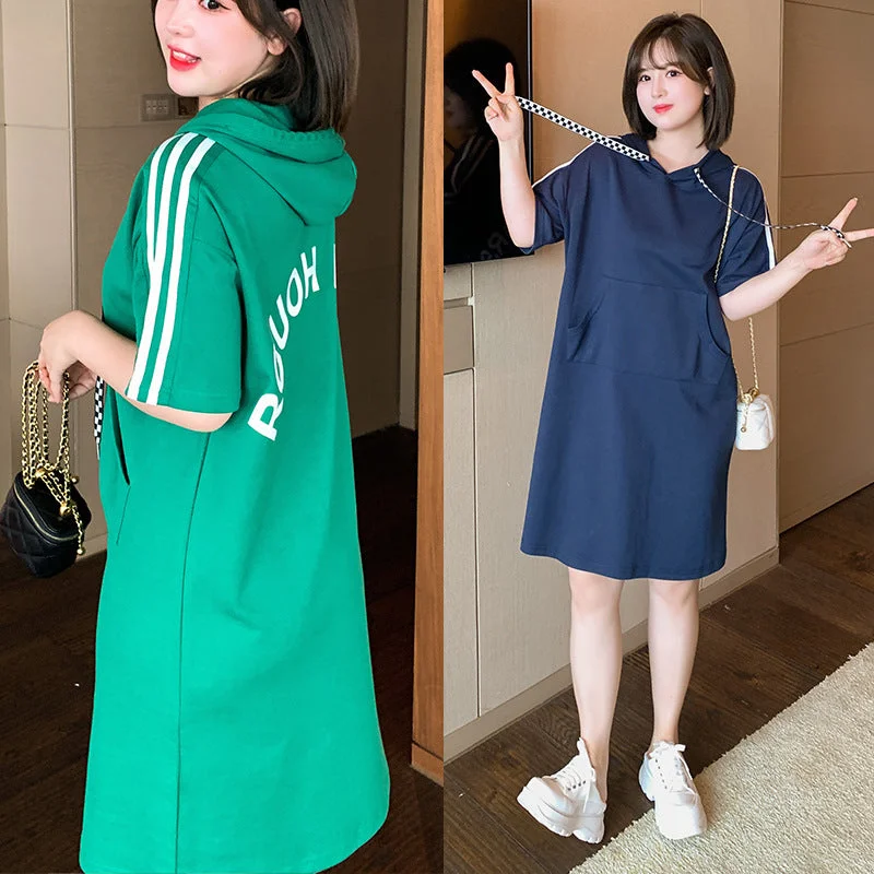 Plus Size Hoodie Knit Dress (EXTRA BIG SIZE)