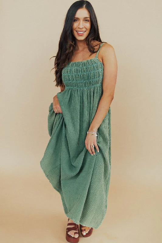 *Peyton Gauze Maxi in Olive FINAL SALE