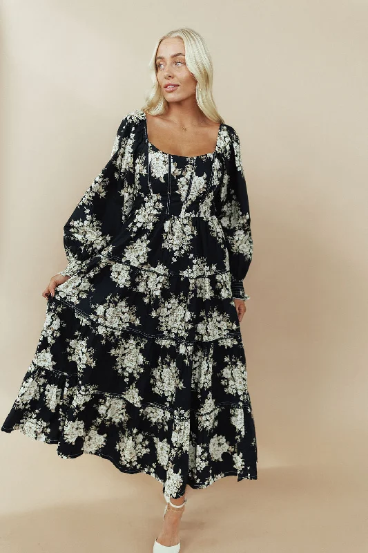 Midnight Magic Floral Maxi