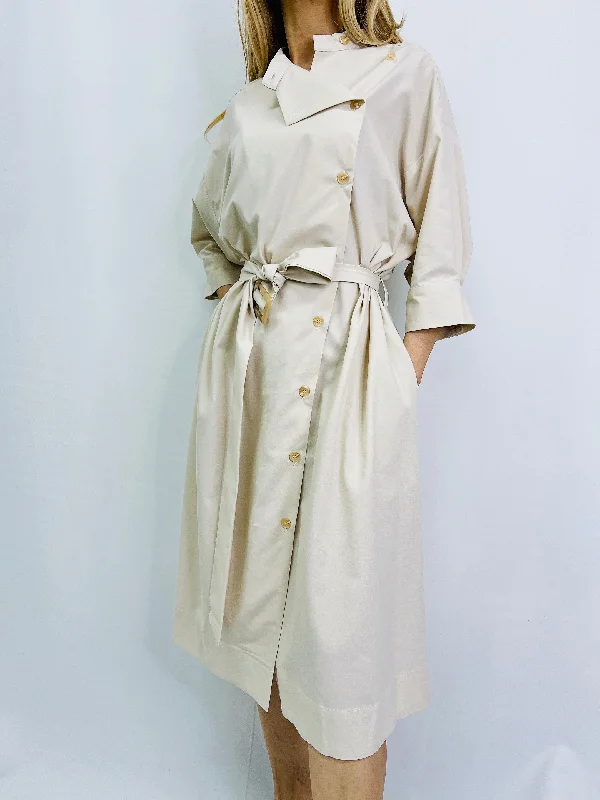 Tonya Shirtdress in Beige