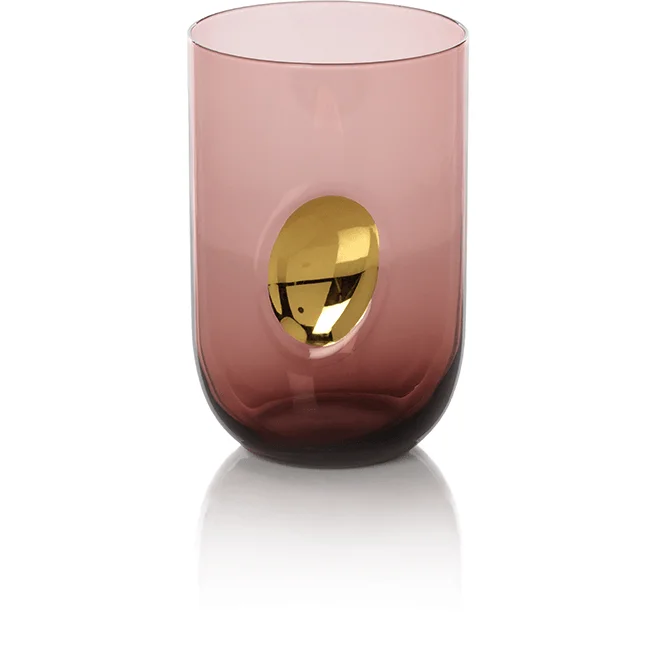 Ambrosi Tumbler with Gold Accent, Set of 4