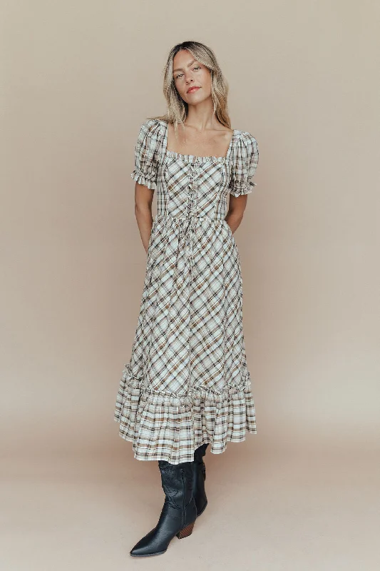 Hazel Plaid Midi