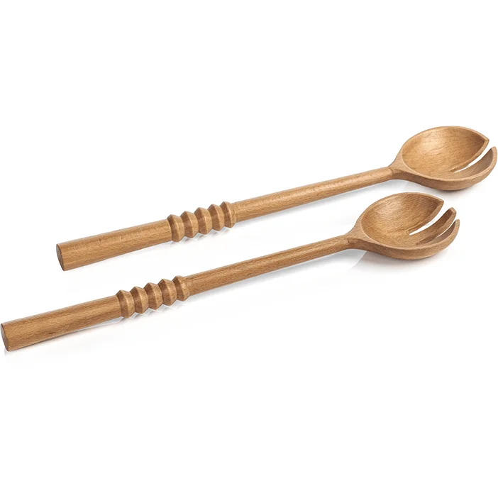 Kamran All Wood Salad Server Set