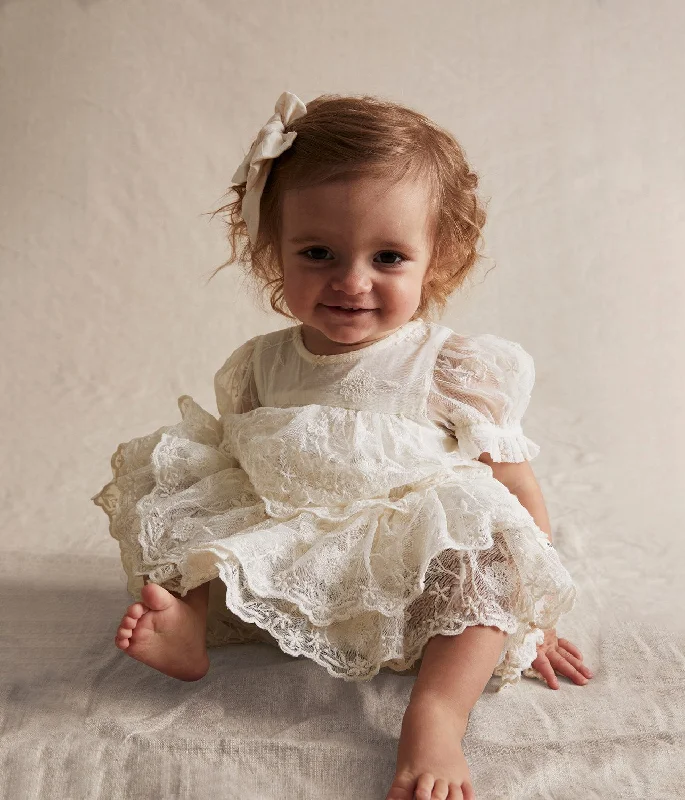 Baby white mesh-dream dress