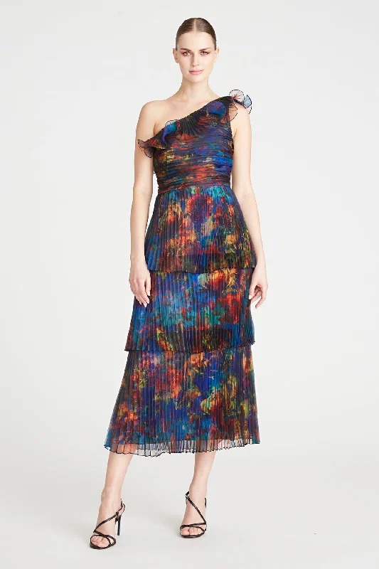 Galina 3-Tiered Midi Dress