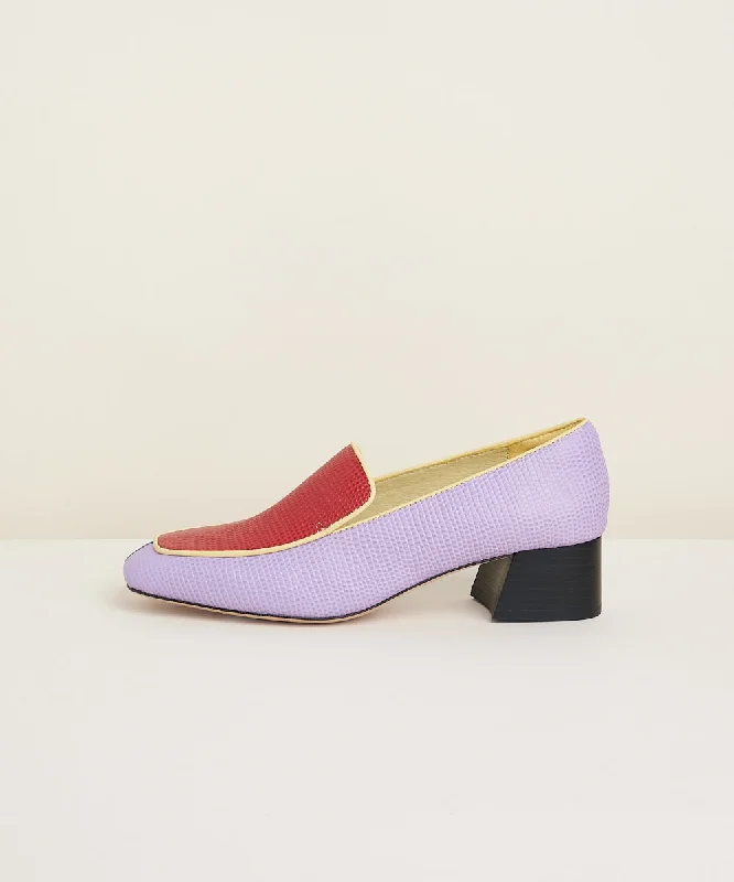 London Leather Low Heel Loafer | Multi