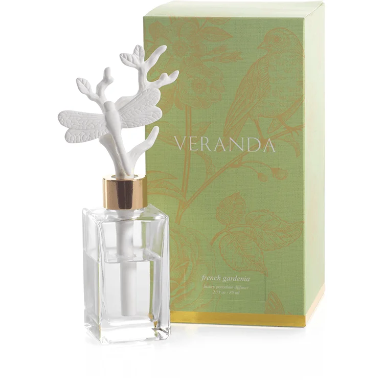 Veranda French Gardenia Porcelain Diffuser, Dragonfly