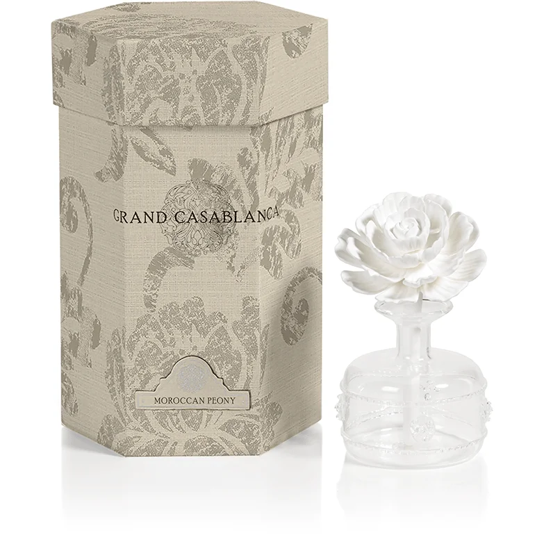 Mini Grand Casablanca Porcelain Diffuser, Moroccan Peony