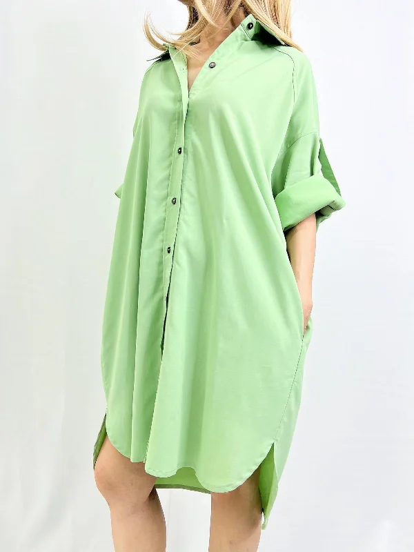 Union Shirtdress in Pistachio