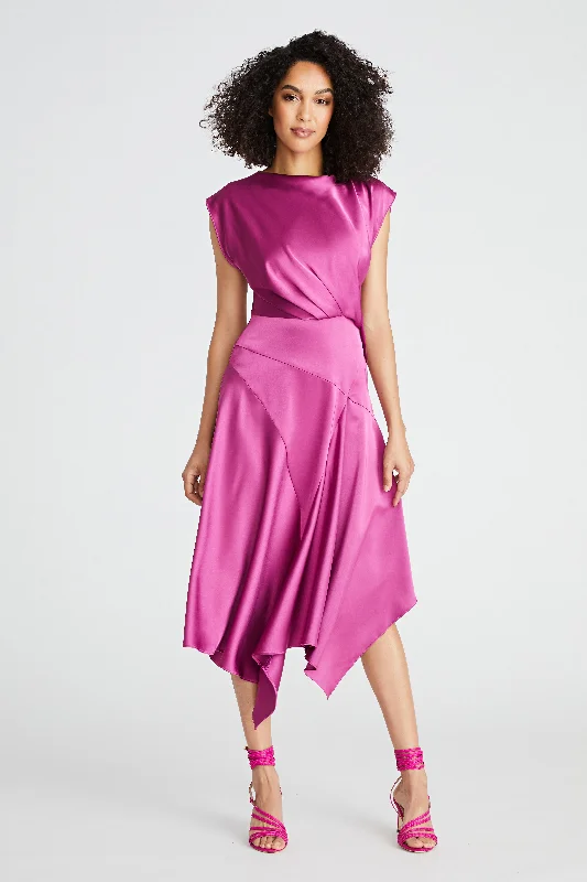 Isla Satin Draped Dress