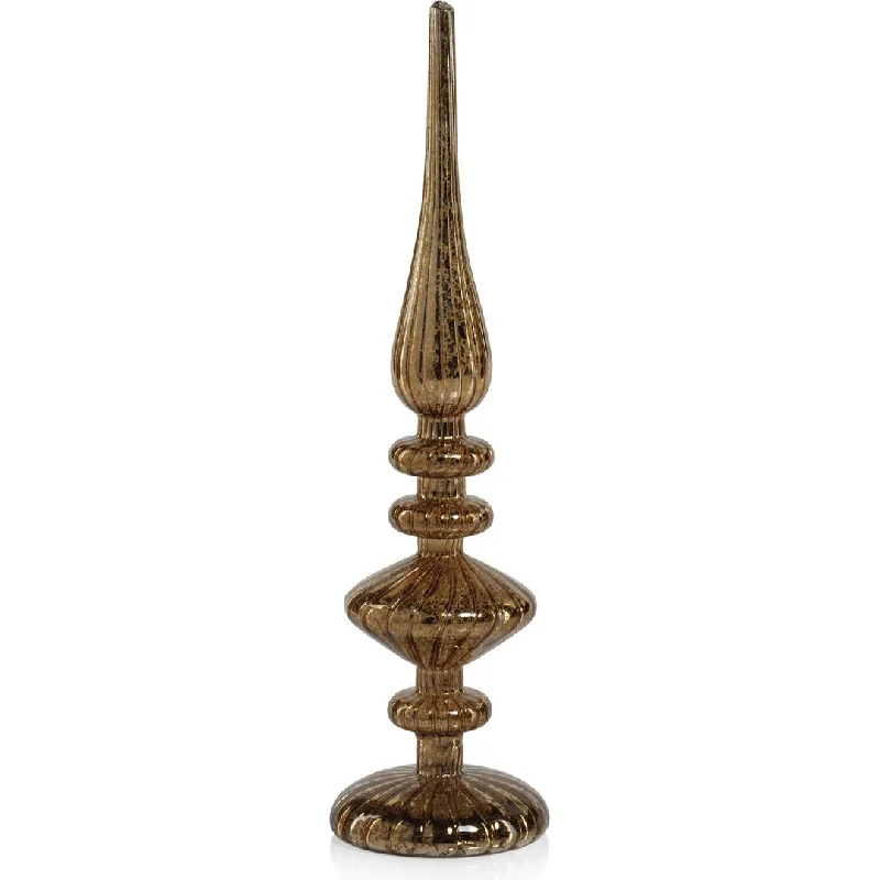 Azenor Gold LED Tabletop Finials, Set of 2