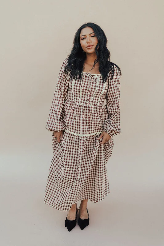 Claire Gingham Maxi